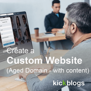 Create a website on an aged domain including all the content