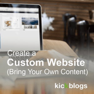 Create a website bring your own content